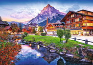 Trefl Puzzle Premium Plus Photo Odyssey: Alpine town in Switzerland 1000 pieces - Jigsaw Puzzle
