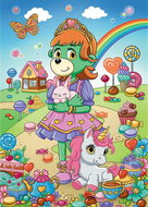 Trefl Glitter puzzle Treflici: Glitter Treflinka 100 pieces - Jigsaw Puzzle