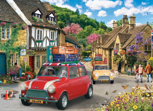 EUROGRAPHICS Puzzle Mini Cooper on the road 1000 pieces - Jigsaw Puzzle - Main image