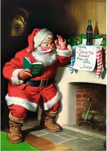 TREFL Puzzle Coca-Cola: Santa at the Fireplace 1000 pieces - Jigsaw Puzzle - Main image