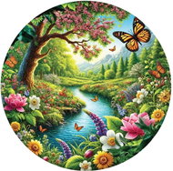 ART PUZZLE Round puzzle Monarch's Garden 570 pieces - Jigsaw Puzzle