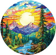 ART PUZZLE Round puzzle Alpine stained glass 570 pieces - Jigsaw Puzzle