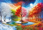 Jigsaw Puzzle ART PUZZLE Puzzle Four Worlds 2000 pieces - Puzzle