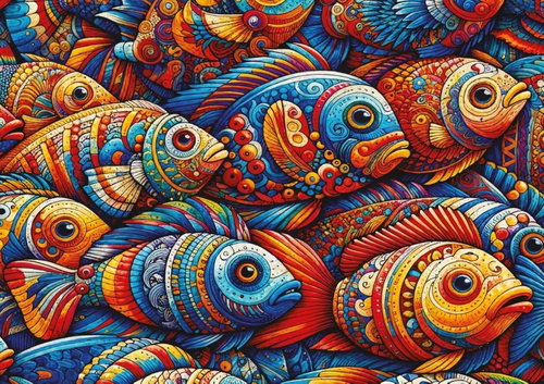 ART PUZZLE Puzzle Mosaic fish 1000 pieces - Jigsaw Puzzle - Main image