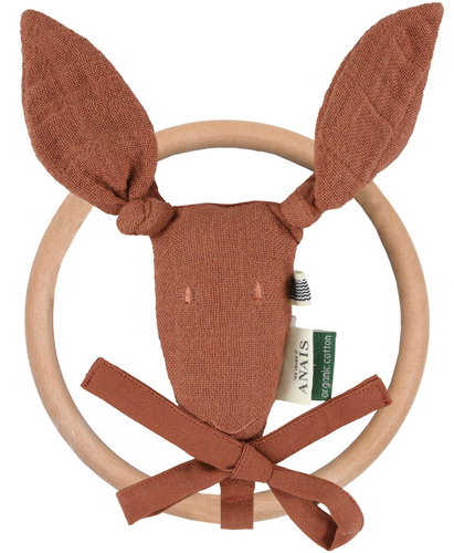 Trixie Rattle and Teether Kangaroo Bliss Rust - Baby Rattle - Main image