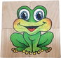 Dřevěné puzzle T-Wood puzzle žába/mrak - 4 dílky - Dřevěné puzzle
