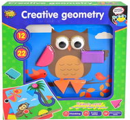 MaDe Geometric Shapes Mosaic 22 pieces, 12 cards, 25 × 25 cm - Toy Jigsaw Puzzle