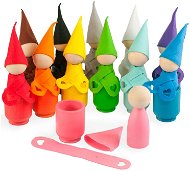 Ulanik Montessori Peg Dolls with Scarfs and Cups - Game Set