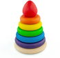 Ulanik Montessori wooden pyramid round colourful - Educational Toy