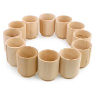 Wooden cups set 12 pieces 5 × 6 cm - Creative Kit
