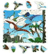 Dřevěné Puzzle Létající Dinosauři - Dřevěné puzzle