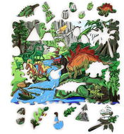Dřevěné Puzzle Suchozemští Dinosauři - Dřevěné puzzle