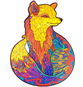 Unidragon - Svůdná Fox vel. S - Dřevěné puzzle