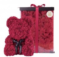 Medvídárek BIG Romantic 35cm dárkově balený - tmavě červený - Medvídek z růží