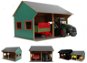 Garáž pro děti Kidsglobe Farming dřevěná garáž 44 × 53 × 37 cm, 1 : 16, pro 2 traktory - Garáž pro děti