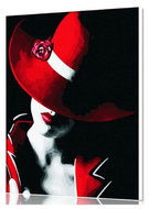 Vikpap Malování podle čísel, plátno 20 × 30 cm - Dáma s červeným kloboukem - Malování podle čísel