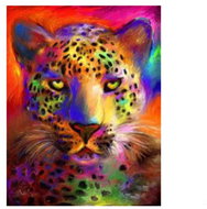 Vikpap Painting by numbers, canvas 20 × 30 cm - Untamed Jungle Spirit - Painting by Numbers