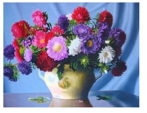 Vikpap Painting by numbers, canvas 30 × 20 cm - Bouquet - Painting by Numbers - Main image