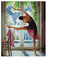 Vikpap Malování podle čísel, plátno 30 × 40 cm - Baletka ve světle rána - Malování podle čísel