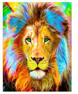 Vikpap Painting by numbers, canvas 30 × 40 cm - King of the Savannah - Painting by Numbers