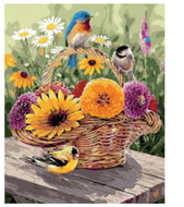Vikpap Painting by numbers, canvas 30 × 40 cm - Bird symphony in the garden - Painting by Numbers