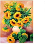 Vikpap Painting by numbers, canvas 30 × 40 cm - Golden Sunflowers - Painting by Numbers