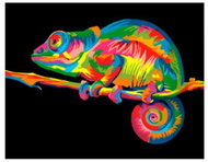 Vikpap Painting by numbers, canvas 40 × 30 cm - Chameleon - Painting by Numbers