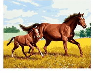 Vikpap Painting by numbers, canvas 40 × 30 cm - Trotting through nature - Painting by Numbers