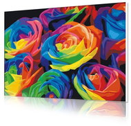 Vikpap Painting by numbers, canvas 50 × 40 cm - Rainbow roses - Painting by Numbers