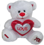 Vizopol Bear with Heart white, 30 cm - Soft Toy