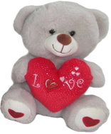 Vizopol Bear with Heart grey, 30 cm - Soft Toy