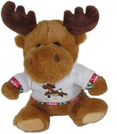 Vizopol Brown reindeer in sweater 20 cm - Soft Toy