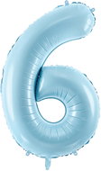 equipmentsenaparty Foil digits baby blue '6' - 86 cm - Balloons