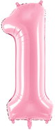 equipmentsenaparty Foil digits baby pink '1' - 86 cm - Balloons