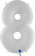equipmentsenaparty Foil numerals white '8' - 102 cm - Balloons
