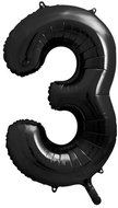 equipmentsenaparty Foil numerals black '3' - 86 cm - Balloons
