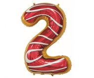 equipmentsenaparty Foil donut '2' - 78 cm - Balloons