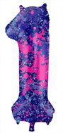 equipmentsenaparty Paint Splash '1' foil digit - 86 cm - Balloons