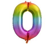 equipmentsenaparty Rainbow '0' foil numerals - 85 cm - Balloons