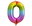 Rainbow '0' foil numerals - 85 cm