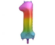 equipmentsenaparty Rainbow foil numeral '1' - 85 cm - Balloons