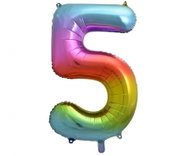 equipmentsenaparty Rainbow '5' foil numerals - 85 cm - Balloons