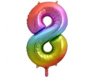equipmentsenaparty Rainbow '8' foil numerals - 85 cm - Balloons