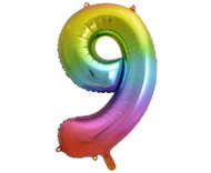 equipmentsenaparty Rainbow foil numerals '9' - 85 cm - Balloons