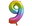Rainbow foil numerals '9' - 85 cm