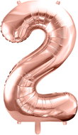 equipmentsenaparty Foil numerals rose gold '2' - 86 cm - Balloons
