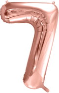 equipmentsenaparty Foil numerals rose gold '7' - 86 cm - Balloons