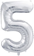 equipmentsenaparty Foil numeral silver '5' - 86 cm - Balloons