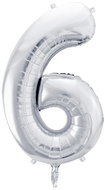 equipmentsenaparty Foil numeral silver '6' - 86 cm - Balloons