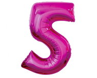 equipmentsenaparty Foil numerals dark pink '5' - 92 cm - Balloons